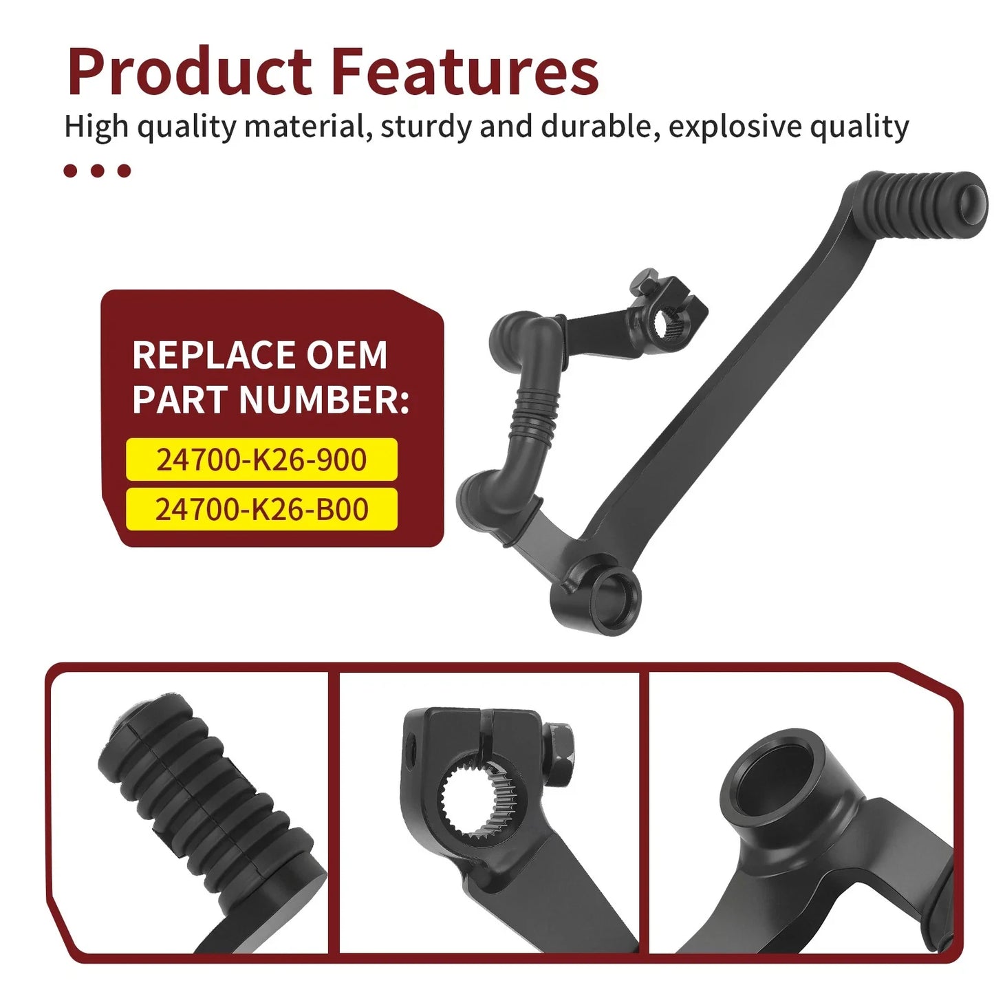 Gear Shifter Lever Pedal Assembly for Honda Grom125/A (2014–2024)