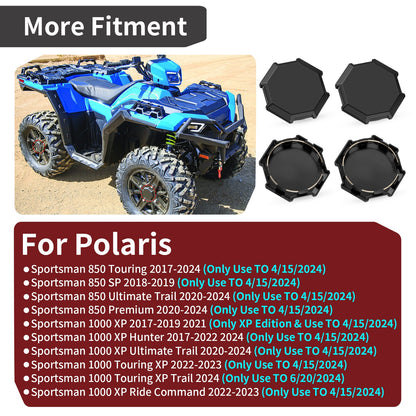 Set of 4 Wheel Hub Caps for Polaris Sportsman 850 (2020–2024)