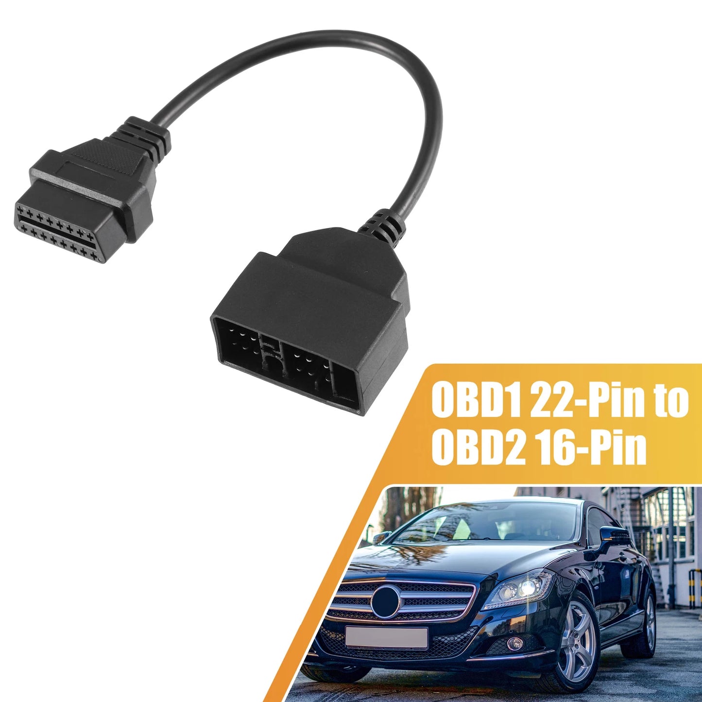 OBD1 22-Pin to OBD2 16-Pin Adapter Cable for Toyota (1996–2000)