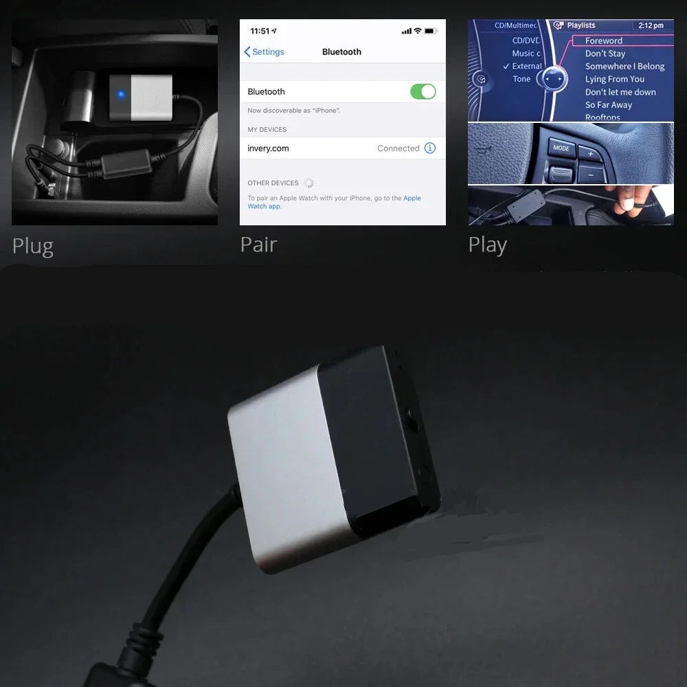 USB AUX Media Transmitter Bluetooth Adapter for BMW CIC/CCC 2008-2012