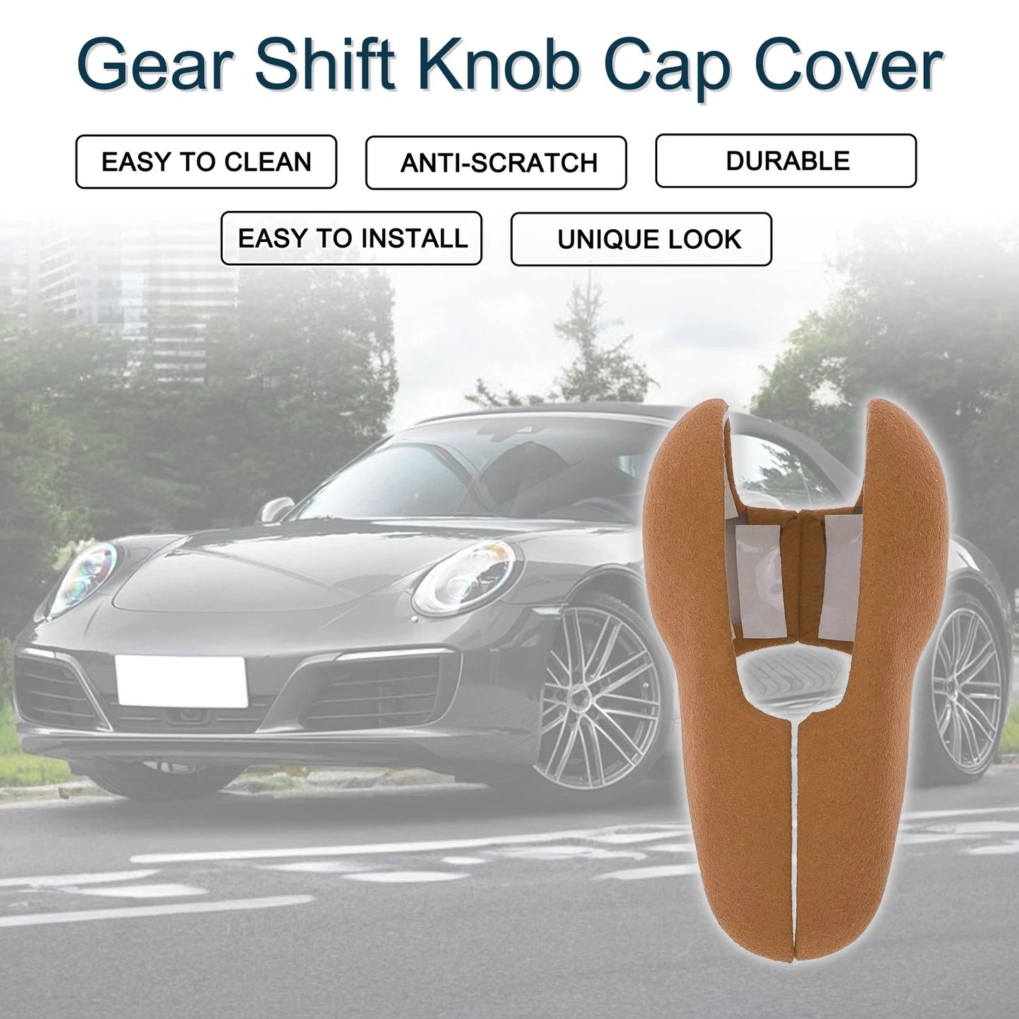 Gear Shift Knob Cap Cover for Porsche 911, 718, Boxster, Macan, Cayman, Panamera
