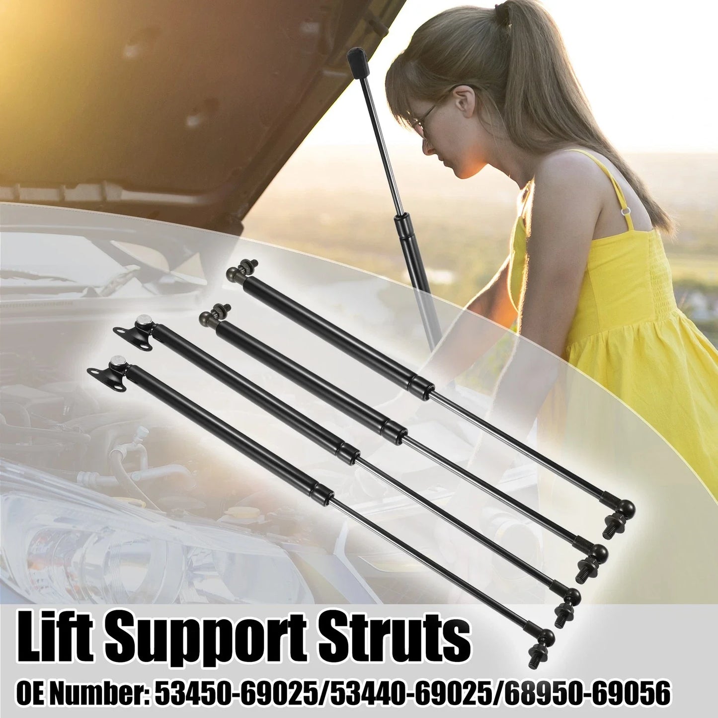 4 x Lift Support Gas Struts for Lexus LX470 (1998-2007)
