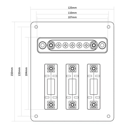 100A Aluminum Manual-Off Hydraulic Circuit Breaker for Busbar
