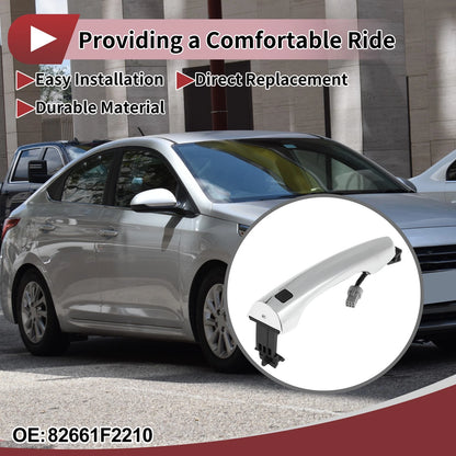 Car Door Handle Grip for Hyundai Elantra (2017–2020) No. 82661F2210 Silver Tone