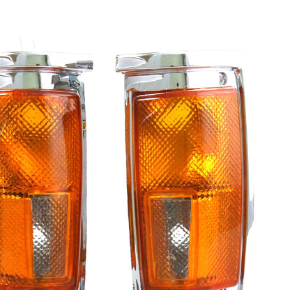 Set of 2 Chrome Side Turn Lamps for Nissan Hardbody D21 (1986–1997)