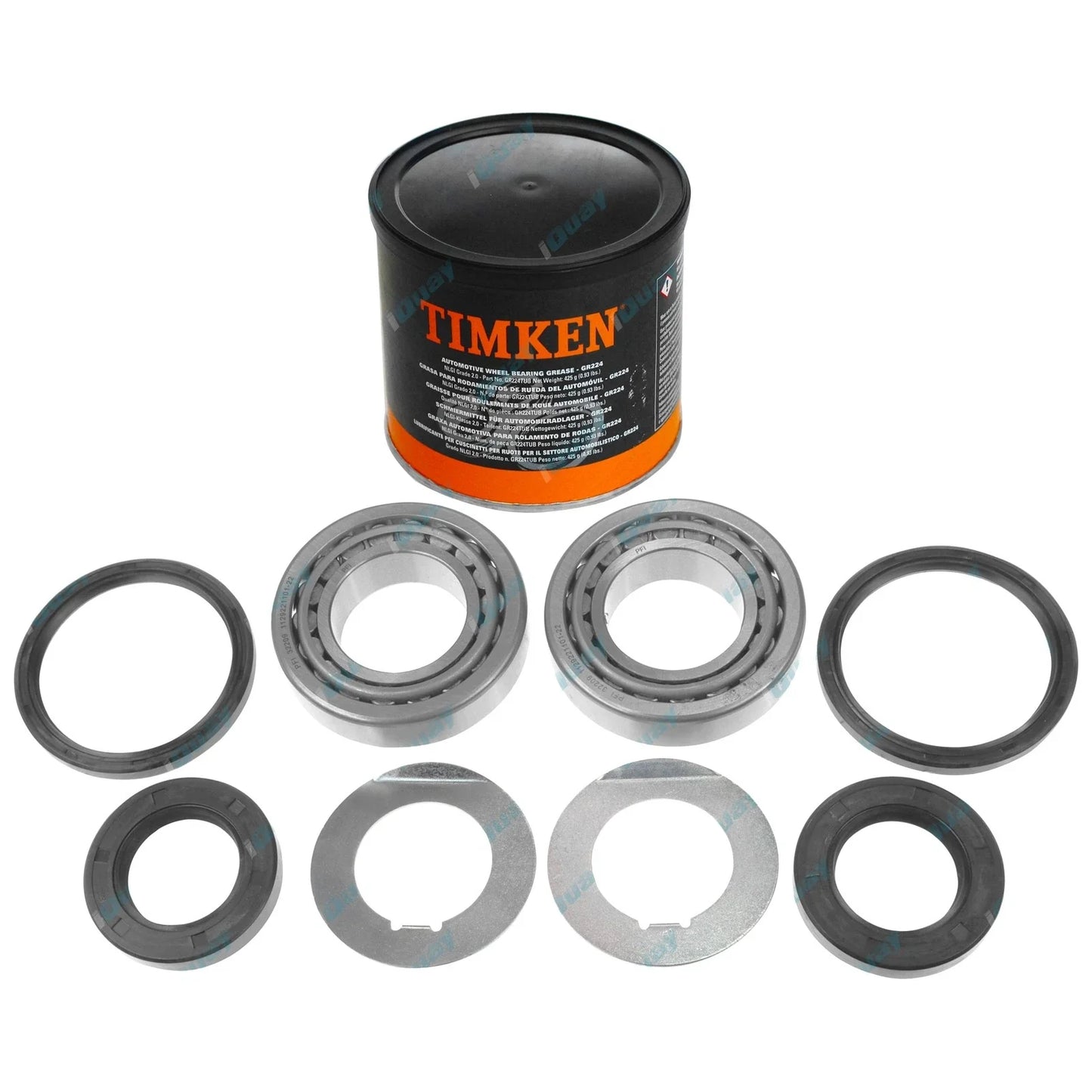2 Rear Wheel Bearing Kits + Grease for Patrol MQ MK G160 1979~1987 H233B or H260