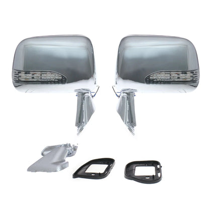 Chrome LED Side Door Mirrors for Toyota Hilux RN80 RN85 RN90 RN110 RN101 (1980–1997)