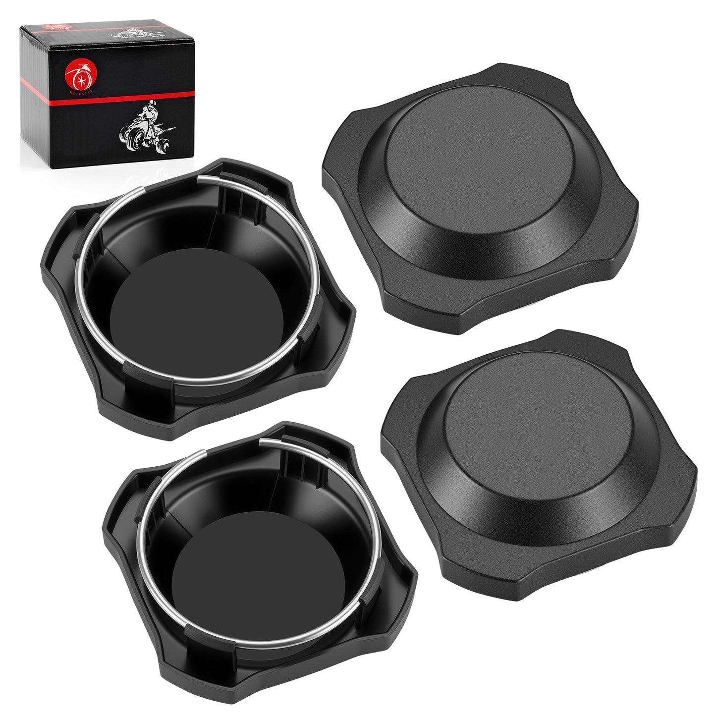 Set of 4 Center Hub Wheel Rim Caps for Polaris RZR XP 4 1000 (2024–2025)