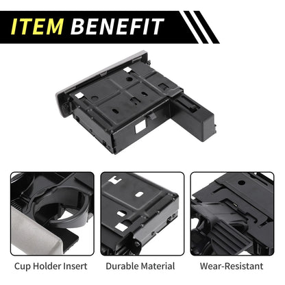 Cup Holder for Ford F-250 F-350 (2005–2007) Coin Bottle Holder Gray