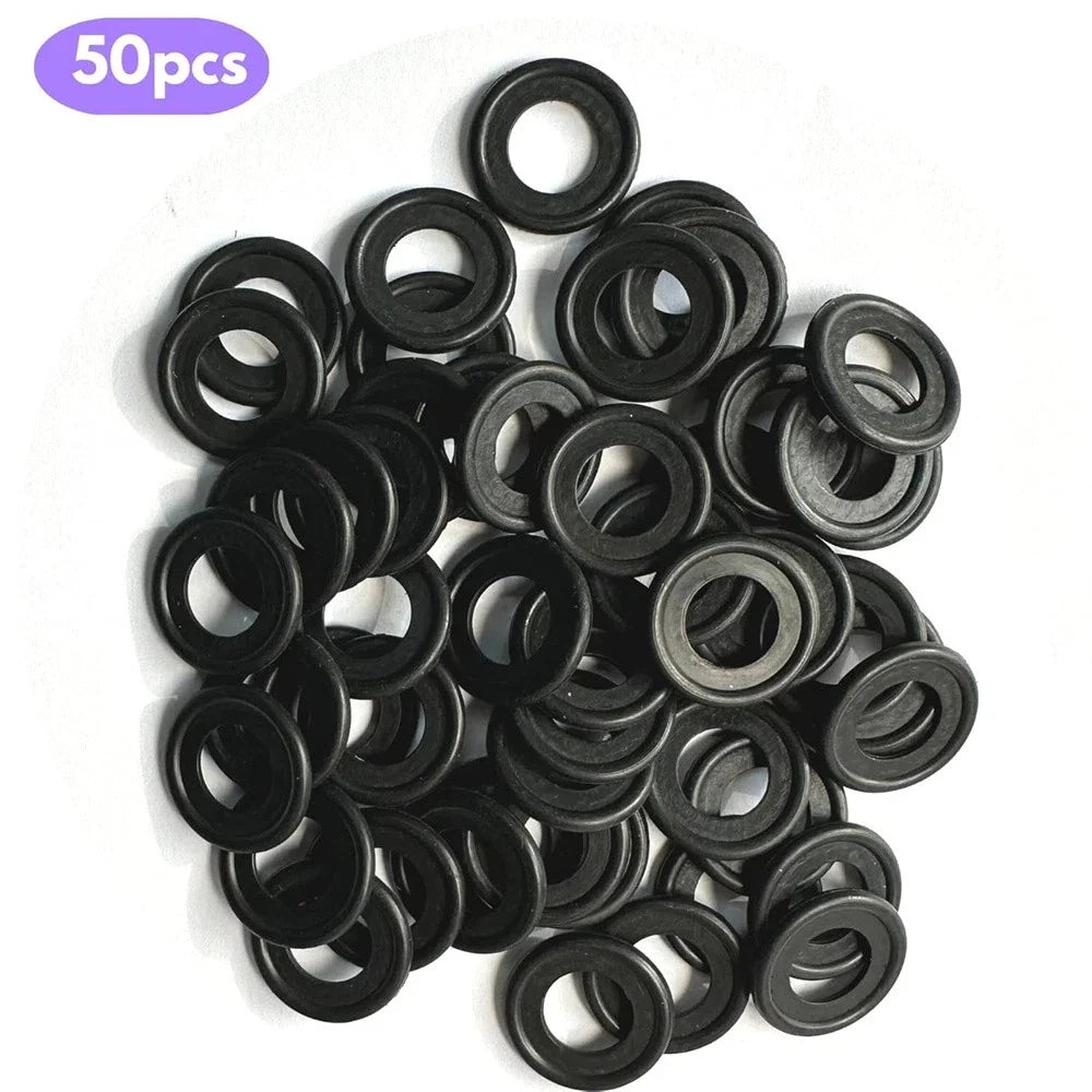 M12 Rubber Oil Drain Plug Gasket Washer 50x for Chevy Cadillac