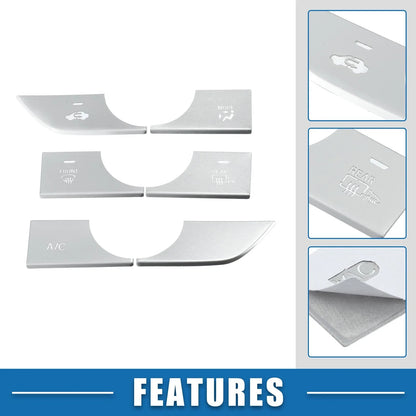 AC Button Cover Trim for Honda Civic 11th Gen (2022-2023) - Aluminum Alloy Silver