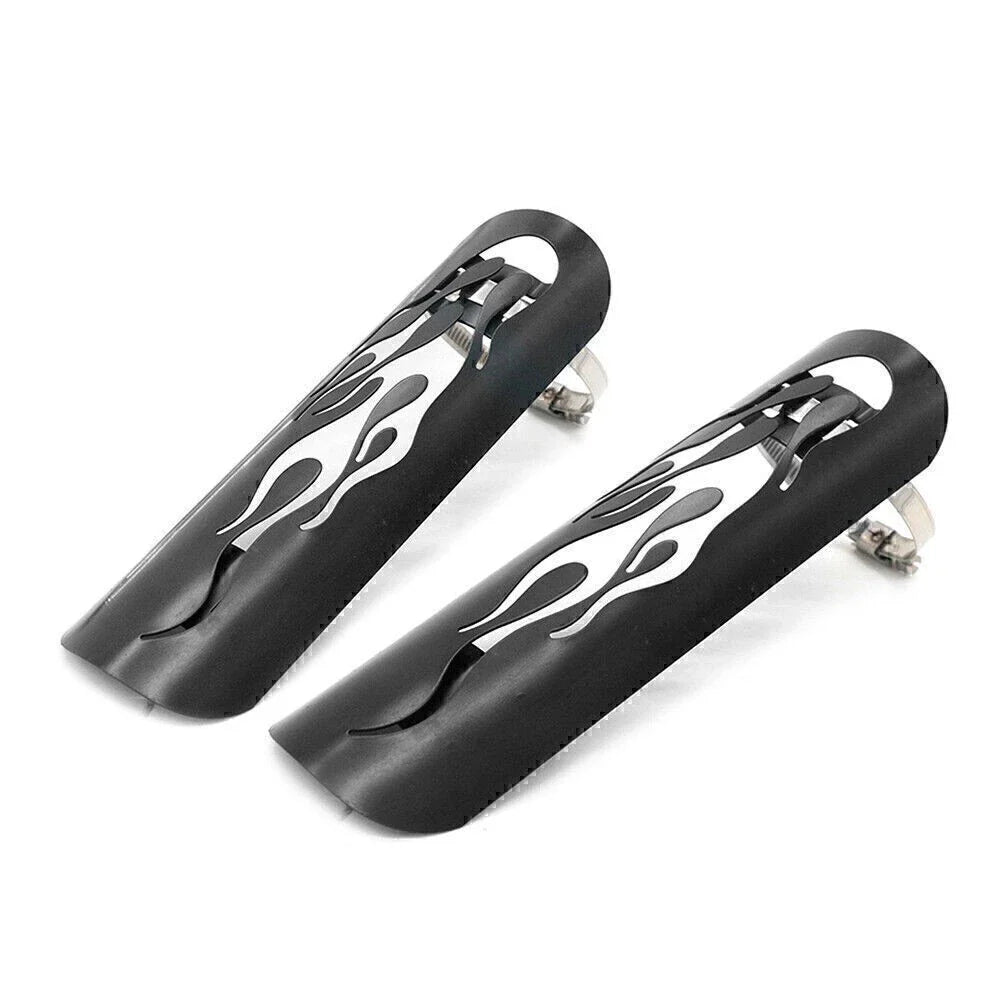 9" Flame Exhaust Pipe Heat Shield Cover for Harley Kawasaki