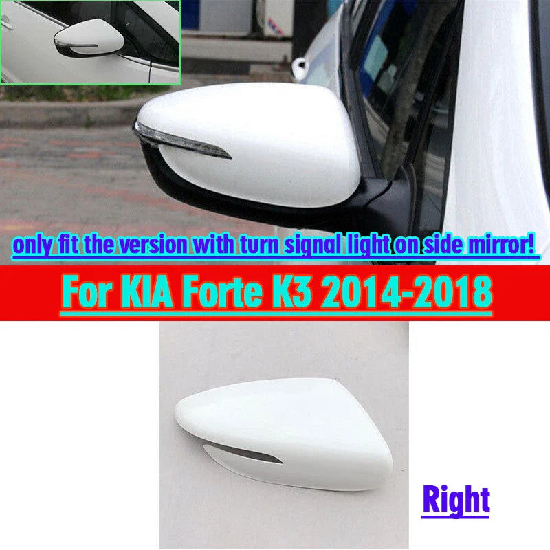 Right Mirror Cover 1X Rearview Mirror Shell Cap for KIA Forte K3 (2014–2018)