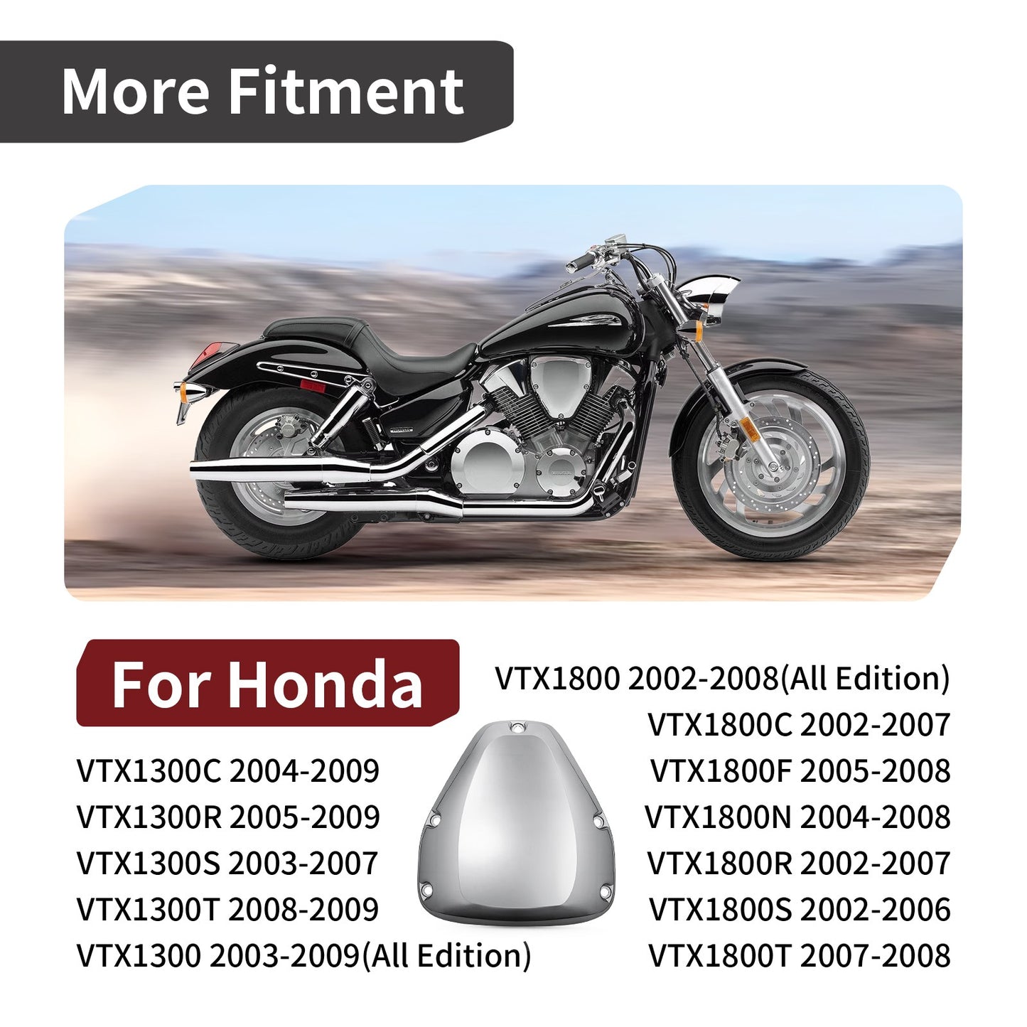 Air Cleaner Box Cover with Seal for Honda VTX1300C VTX1300R (2004–2009)