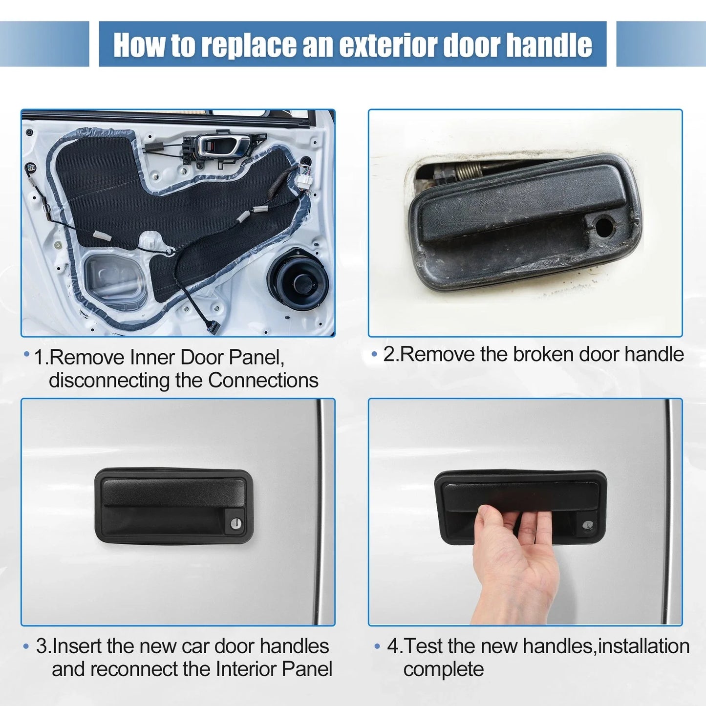 Exterior Door Handle Lock Cylinder w/ Keys for Chevrolet GMC (2000-2006)