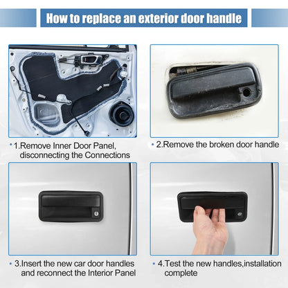 Exterior Door Handle Lock Cylinder w/ Keys for Chevrolet GMC (2000-2006)