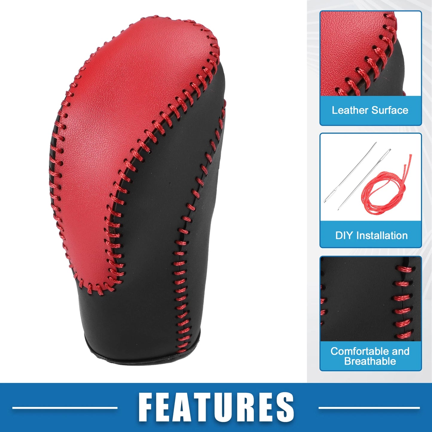 Gear Shift Lever Cover Trim for Subaru Crosstrek (2018–2023) Black Red