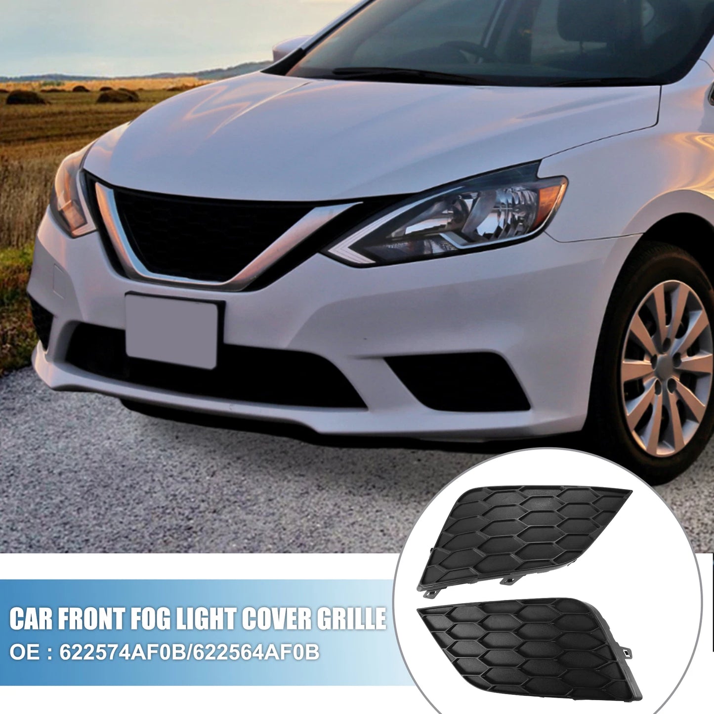 Fog Light Grille Cover for Nissan Sentra (2016–2019)