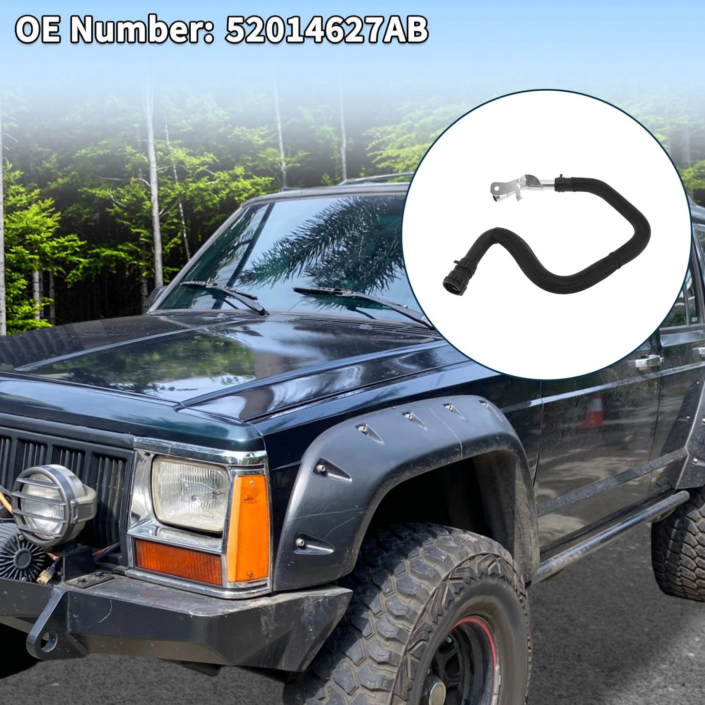Radiator Hose Heating Water Pipe for Jeep Cherokee (2014–2018) Rubber Metal