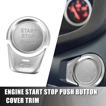 Start Stop Button Cover Sticker for BMW Silver Tone