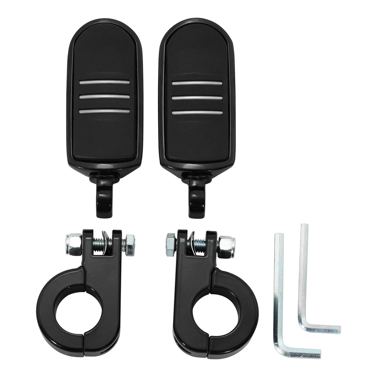1.25" Black Pegstreamliner Highway Engine Guard Footpegs for Harley