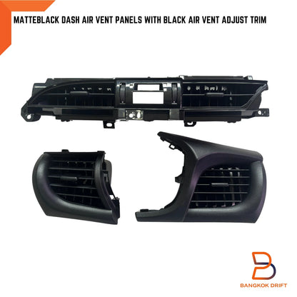 Black Center Dashboard Air Vents Panel for Toyota Hilux Ute Revo (2015-2024)