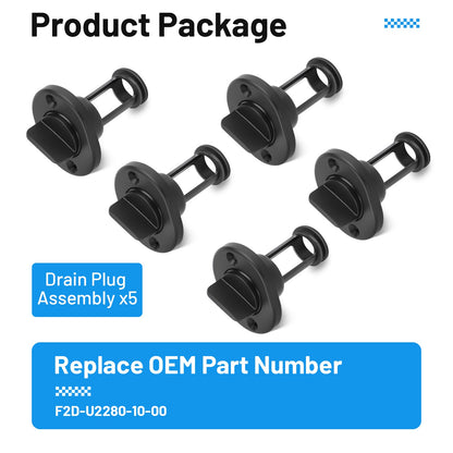 Set of 5 Drain Plug Assembly for Yamaha XAT1800 212SS 212X (2012–2013)