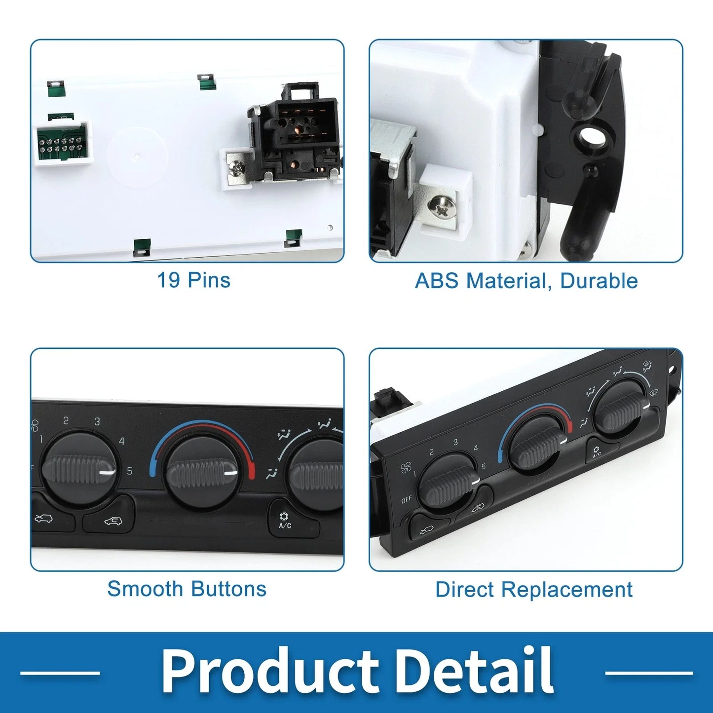 A/C Heater Climate Control Panel for Chevrolet Silverado 1500 2500 (1999-2001)