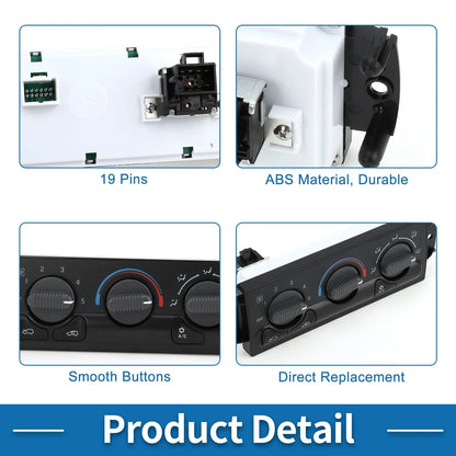 A/C Heater Climate Control Panel for Chevrolet Silverado 1500 2500 (1999-2001)