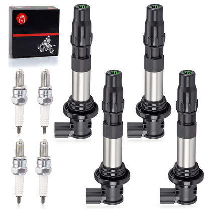 Set of 4 Ignition Coils & Iridium Spark Plugs for Suzuki GSX-R750 (2008–2023)