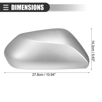 Right Side Mirror Cover Cap for Toyota Prius (2016–2019) ABS Silver Tone
