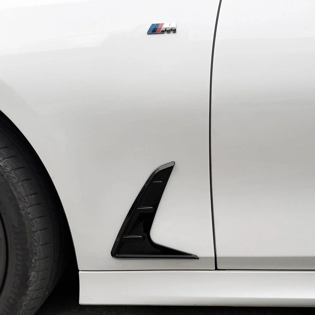Gloss Black Add-On Side Fender Vent Duct Trims for BMW 3-Series G20 G21