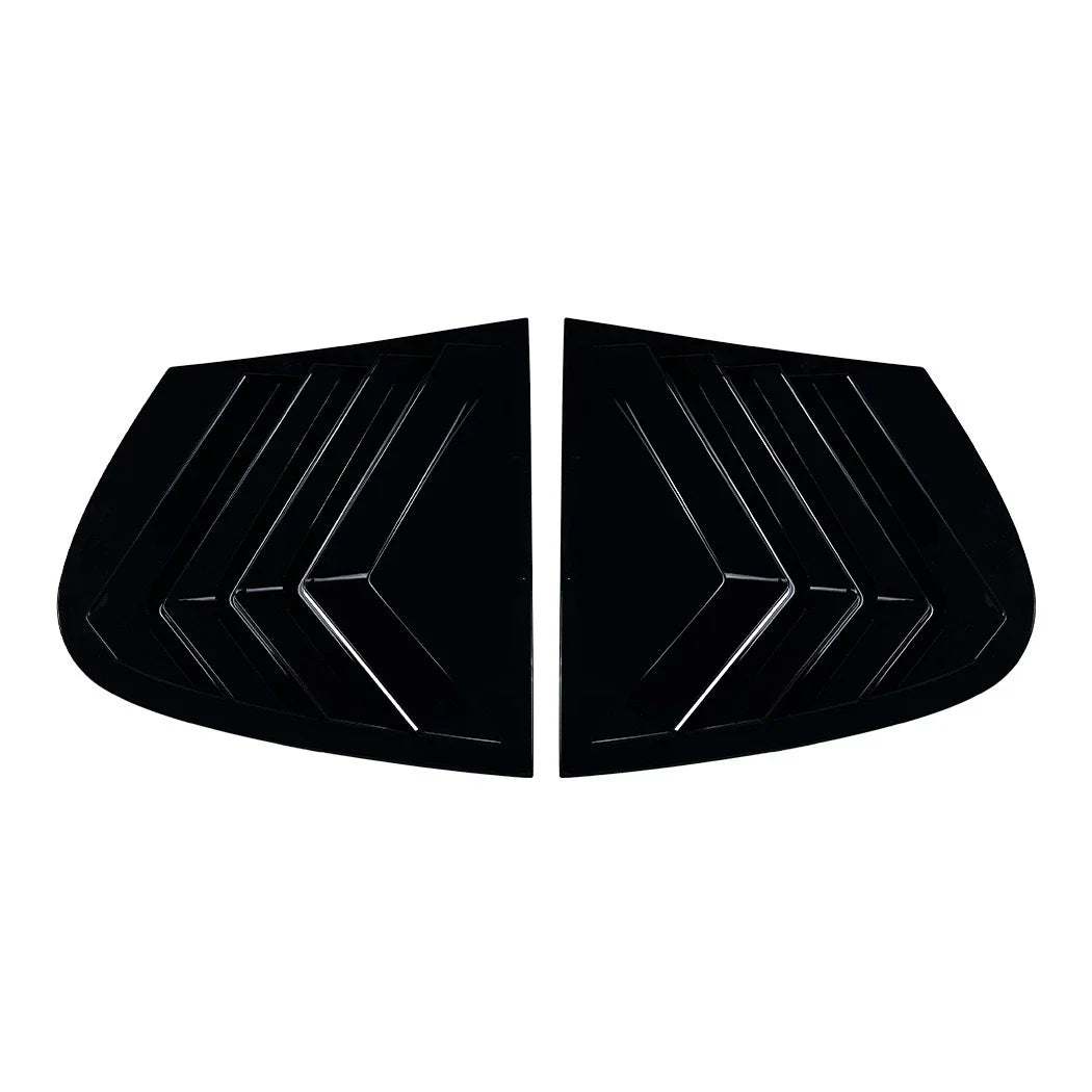 Black Side Rear Window Louvers Shutter Vent Cover for BMW 1 Series (2005-2011)