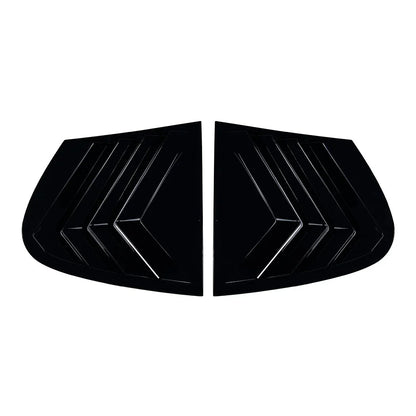 Black Side Rear Window Louvers Shutter Vent Cover for BMW 1 Series (2005-2011)