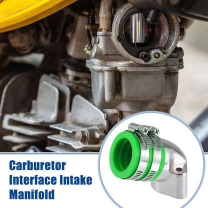 Set of 1.3" Intake ID Green Carburetor Interface for GY6-125 150 (4T)