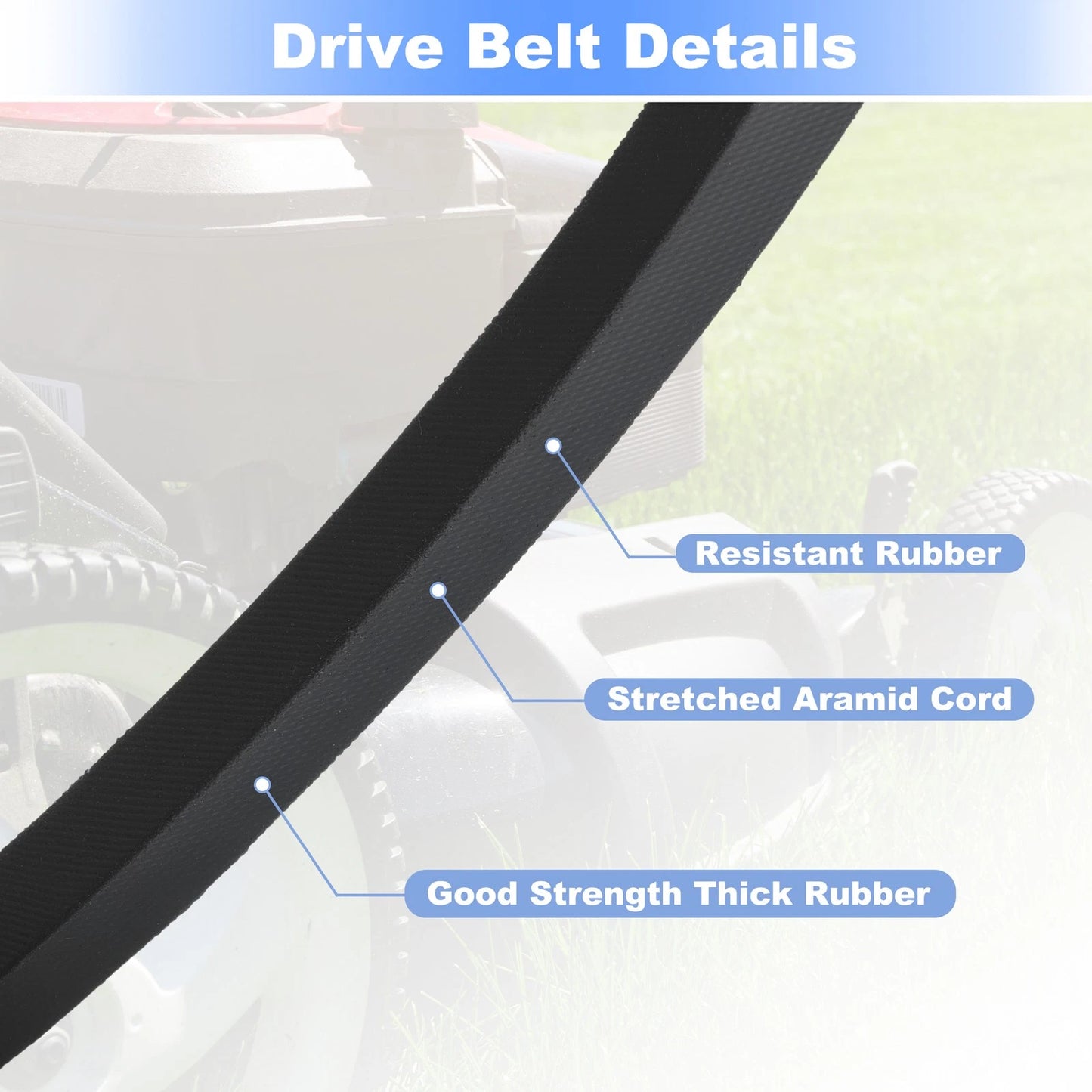 TCU31194 Drive Belt for John Deere Z930M Z950M Z955M Z960M (2017–2023)