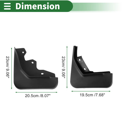 Mud Flaps Splash Guards for Ford Ecosport (2013–2017) W/ Mount Accessories