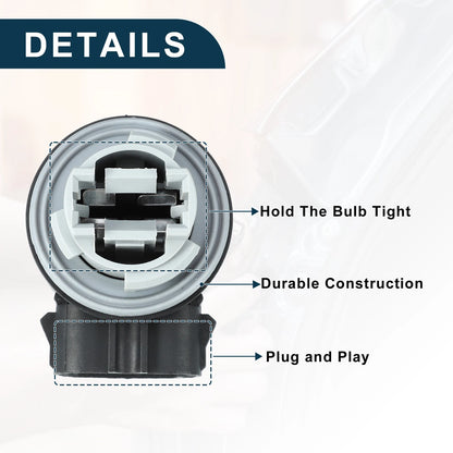 Front Parking Turn Signal Light Socket 3157 for Ford (3 Pins, No.F17B13411AB)