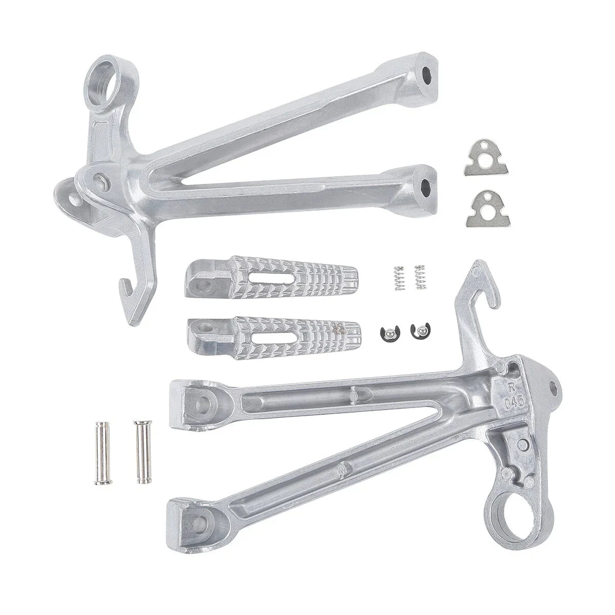Rear Passenger Footrests Footpegs Bracket Set for Suzuki GSXR1000 (2007-2008)