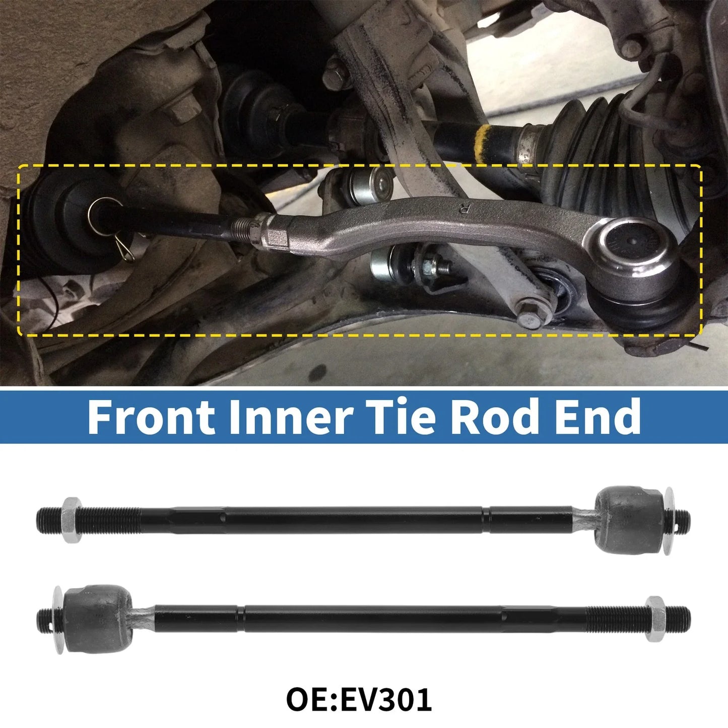 2 x Front Inner Tie Rod End Links for Toyota Camry (1992-2001)