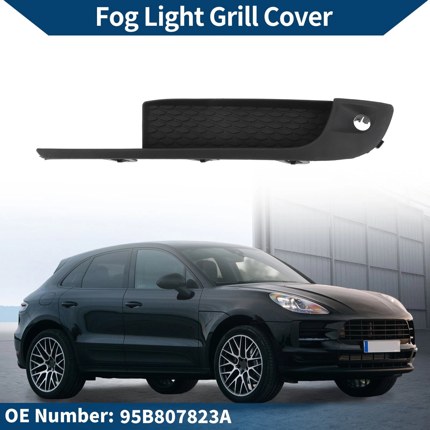 1 Pc Fog Light Grill for Porsche Macan (2018–2021) No. 95B807823A
