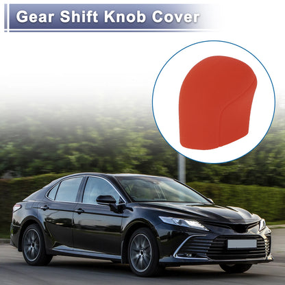 1 Pc Automatic Gear Shift Knob Cover Red Silicone for Toyota Camry (2018–2024)