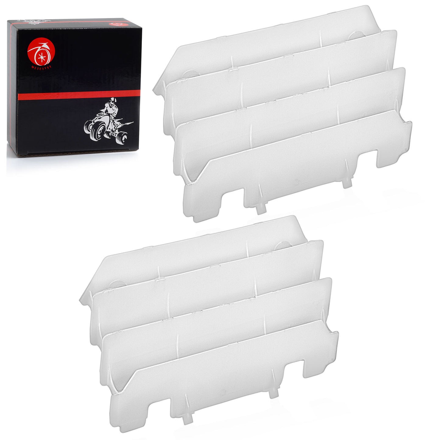 Set of 2 Radiator Covers for Kawasaki KX125 KX250 (1997–2005) White