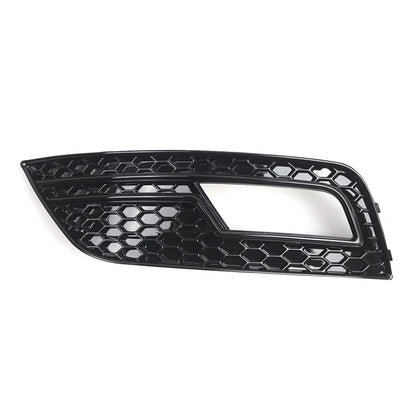 Left Side Fog Light Grille Cover Glossy Black for Audi A4 (2013-2016)