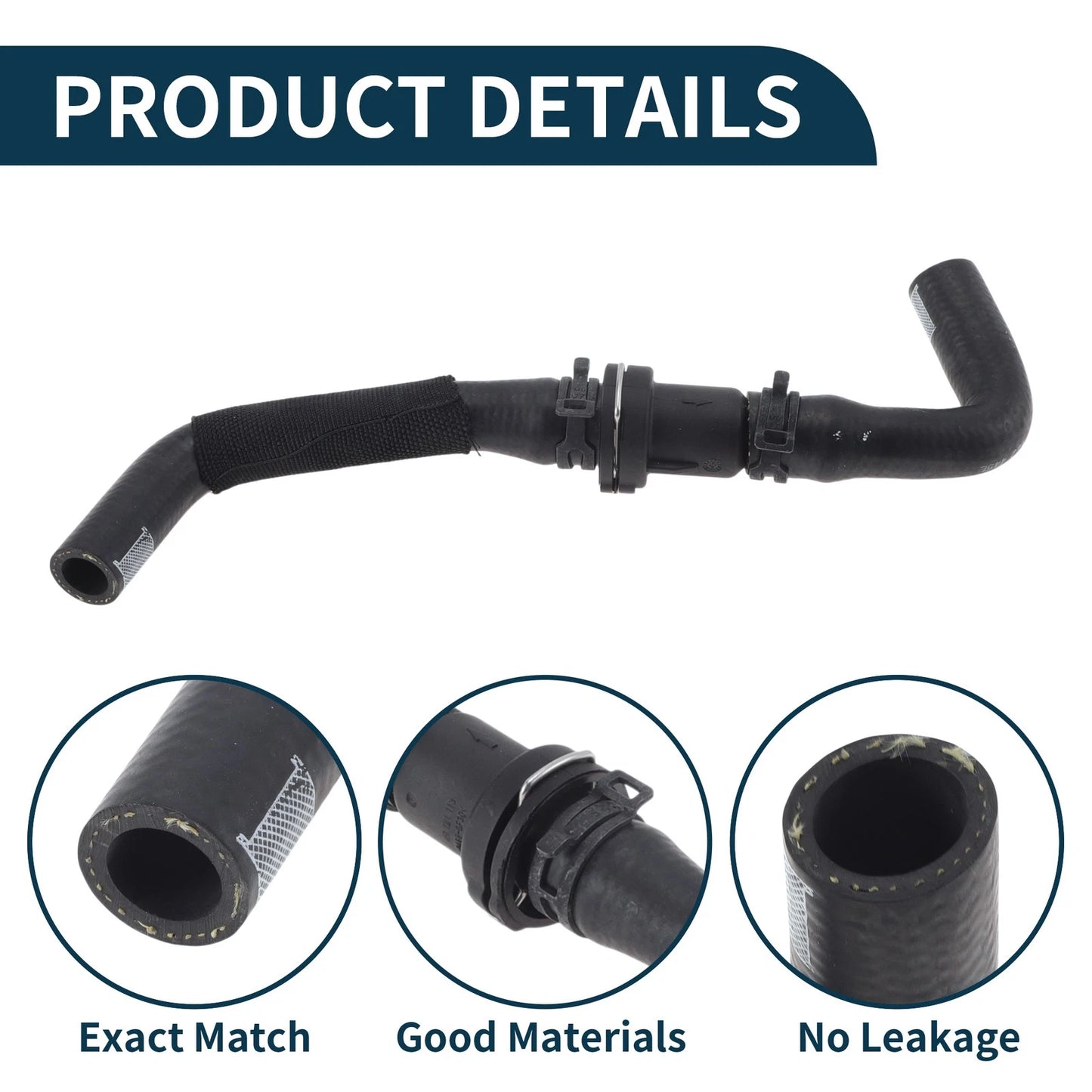 Radiator Hose for Audi A6 2.0L (2016–2018) No. 4G0122445LN Rubber