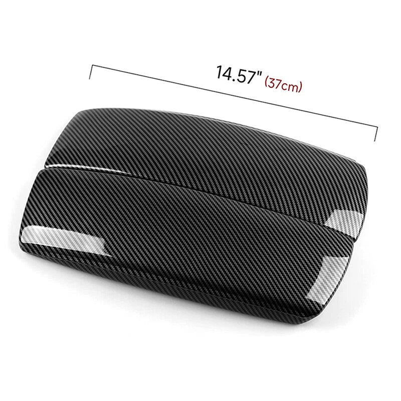 Carbon Fiber Center Console Armrest Box Cover for BMW X5 X6 (2007–2013)