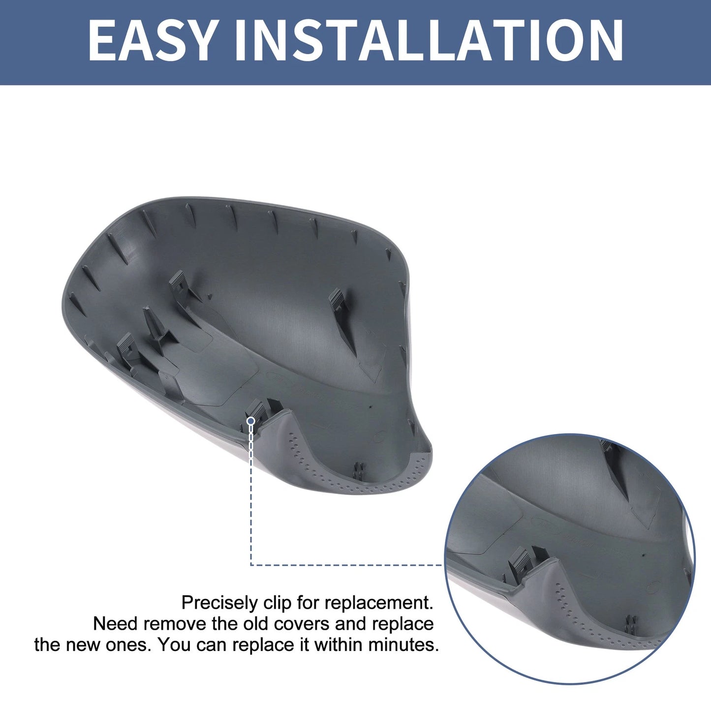 Left Passenger Side Mirror Cover Cap for BMW 3 Series E90 E91 (2006–2013)