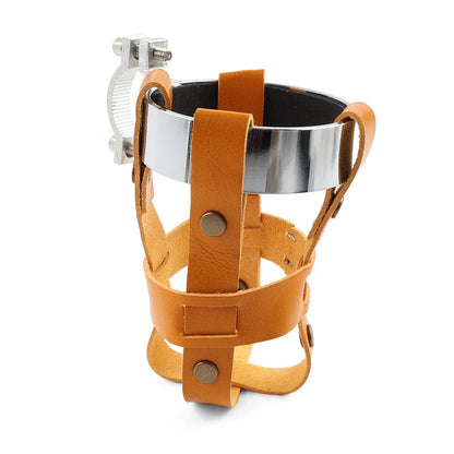 Chrome Orange Handlebar Cup Holder for Harley Chopper