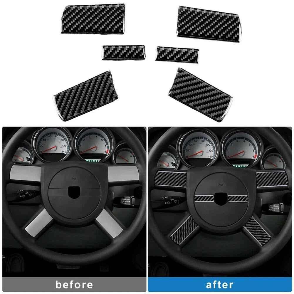 Carbon Fiber Steering Wheel Cover Sticker