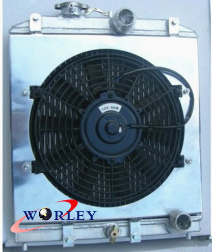 Radiator Shroud Fan + Red Hose for Honda Civic CRX (1992–2000)